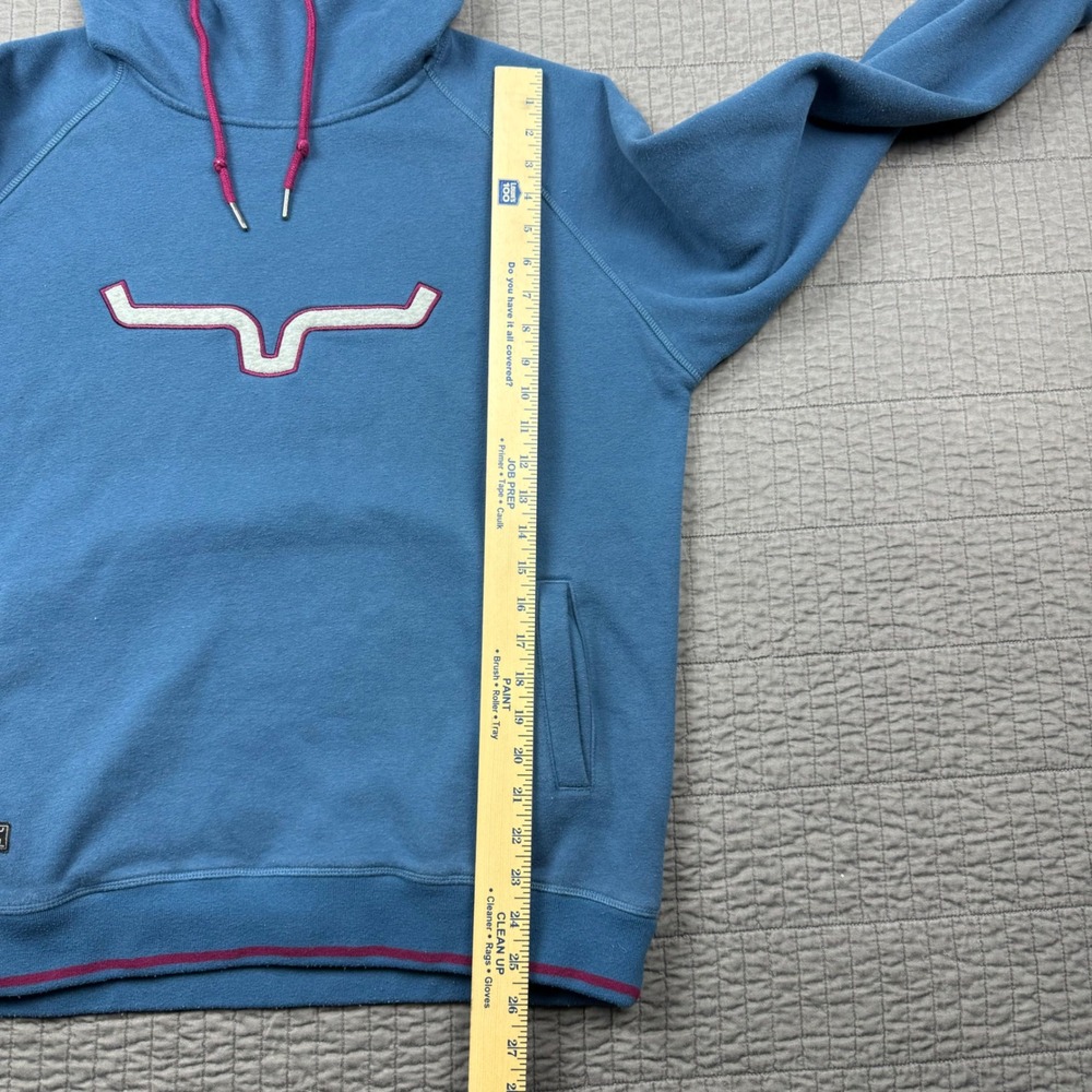 Kimes Ranch Hoodie Women XL Blue Two Scoop Fleece Pullover Sweatshirt Western - Picture 12 of 14